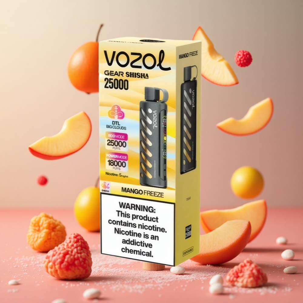 VOZOL Gear Shisha 25000 Puffs Manga Gelada Brasil Atacadista 30 Sabores Deliciosos S.i.L.C Tech