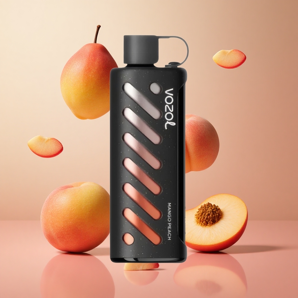 VOZOL Gear Shisha 25000 Puffs Manga Pêssego Brasil Atacadista 30 Sabores Deliciosos 1000mAh