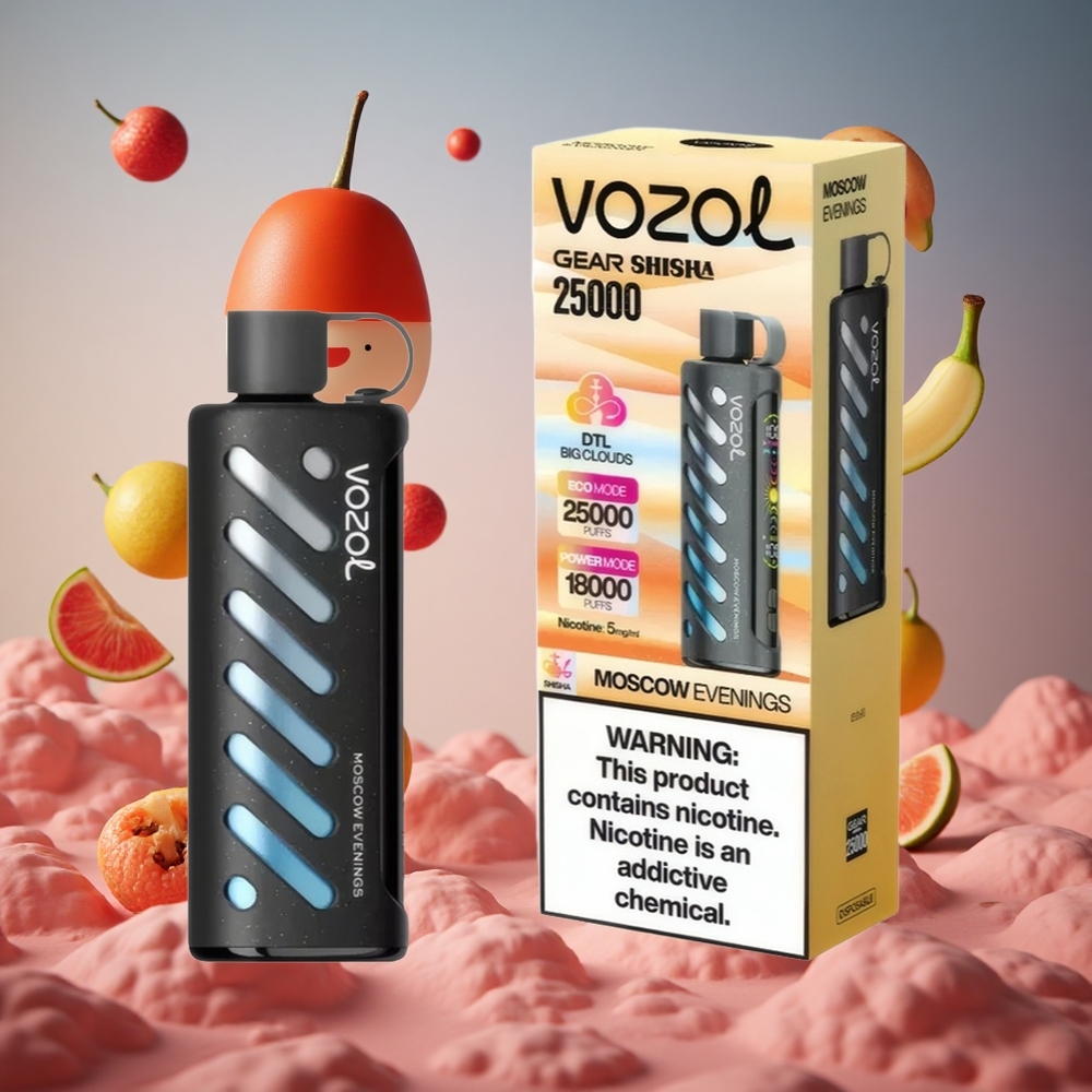 VOZOL Gear Shisha 25000 Puffs Noites de Moscou 30 Sabores Deliciosos Brasil Atacadista