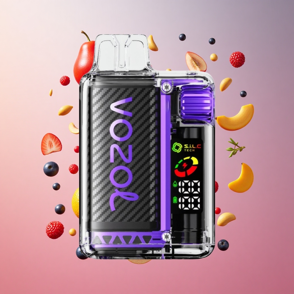 VOZOL Vista 20000 Puffs Frutas Vermelhas Brasil Atacadista Tela OLED Bateria Recarregável 650mAh