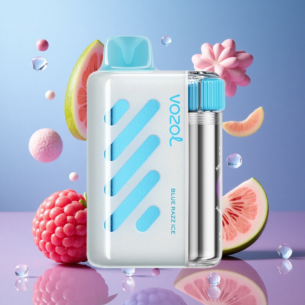 VOZOL VISTA 40000 Puffs Vape Descartável Menta Framboesa Azul Gelo Brasil Atacadista Bateria 1000mAh Carga Rápida