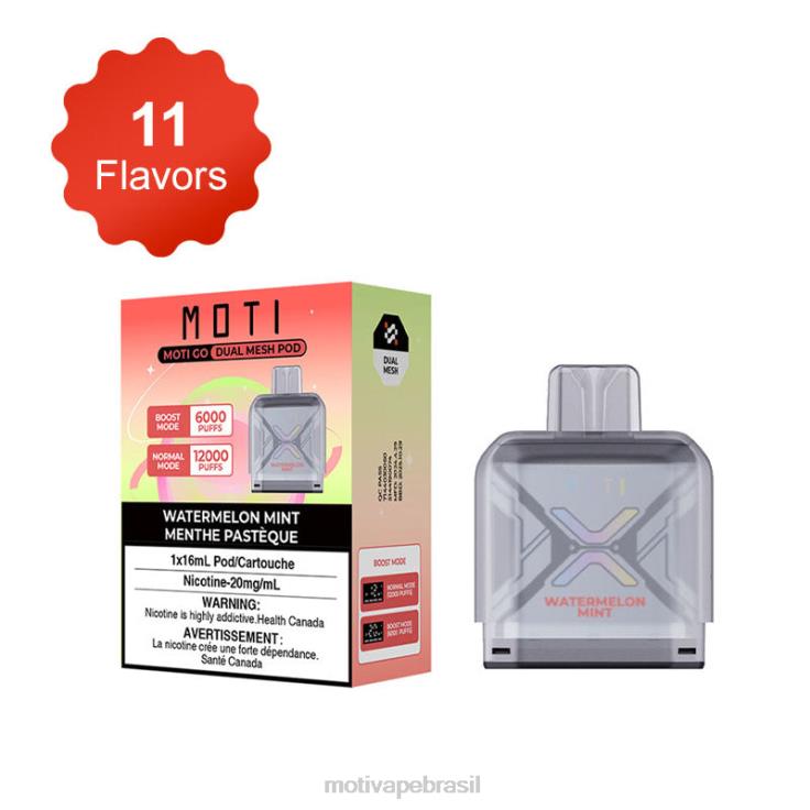 MOTI Vape Amazon 2Z02689 | MOTI Go Pro cápsula descartável melancia hortelã