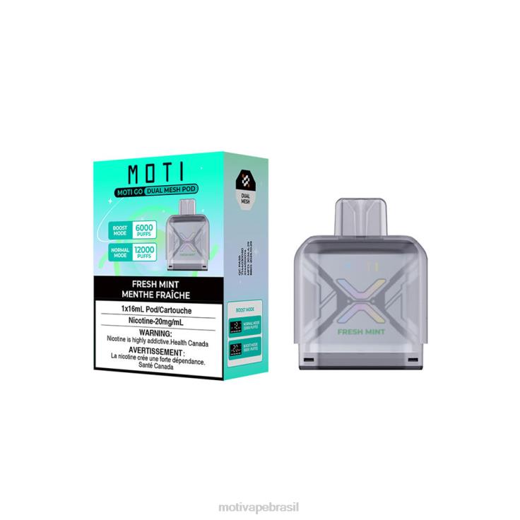 MOTI Vape Brasil 2Z02691 | MOTI Go Pro cápsula descartável menta fresca