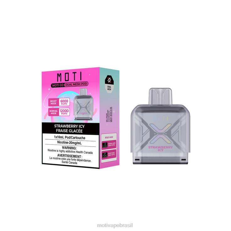 MOTI Vape Pods Brasil 2Z02695 | MOTI Go Pro cápsula descartável morango gelado