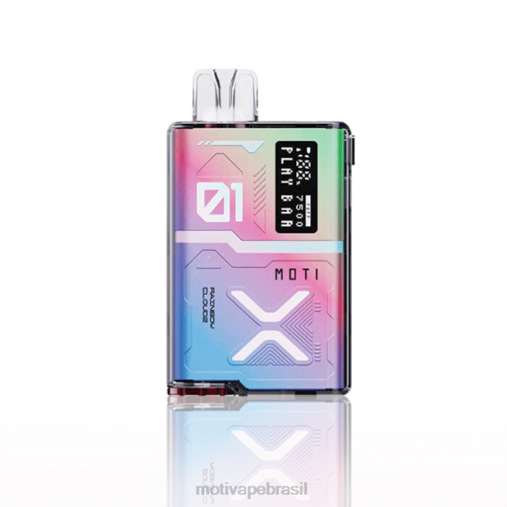MOTI Vape Amazon 2Z02659 | MOTI Play Bar 7.500 vaporizadores descartáveis ​​(5%, 7.500 baforadas) hortelã de miami