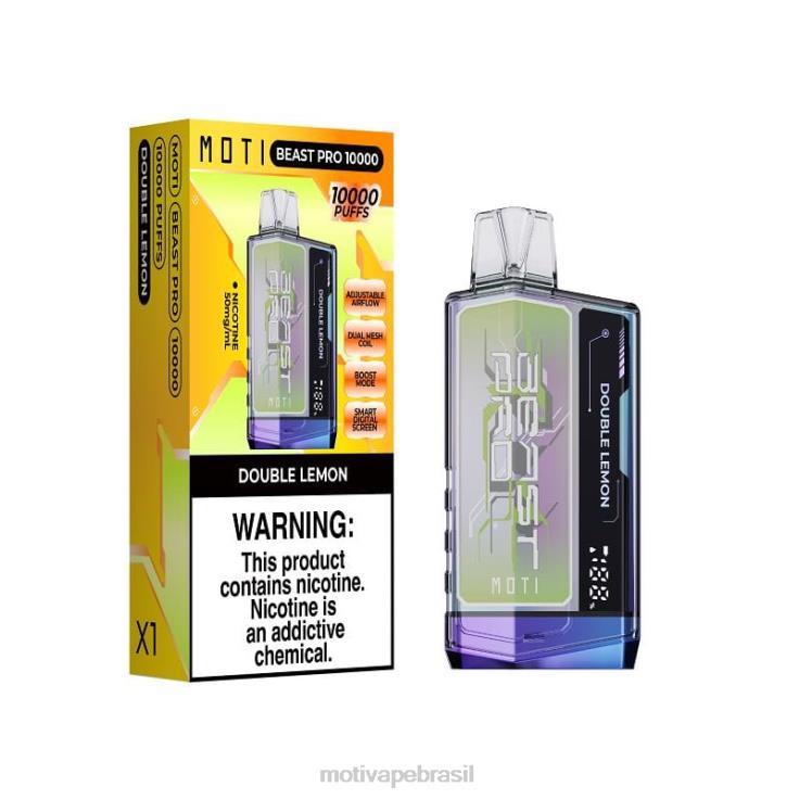 MOTI Brasil 2Z02643 | MOTI Beast Pro vape descartável (5%, 10.000 baforadas) limão duplo