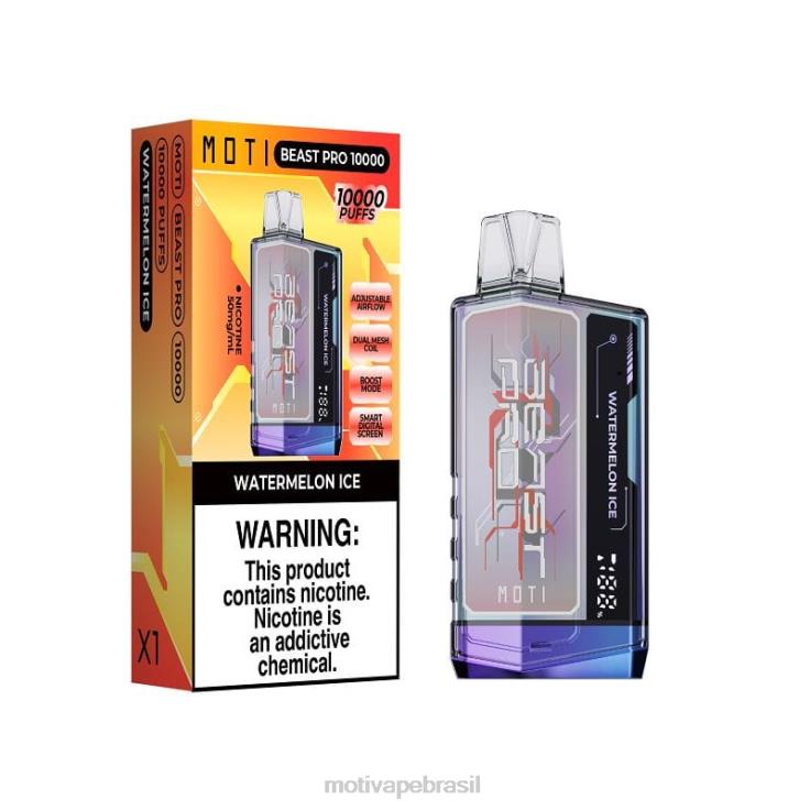 MOTI Vape Brasília 2Z02652 | MOTI Beast Pro vape descartável (5%, 10.000 baforadas) gelo de melancia