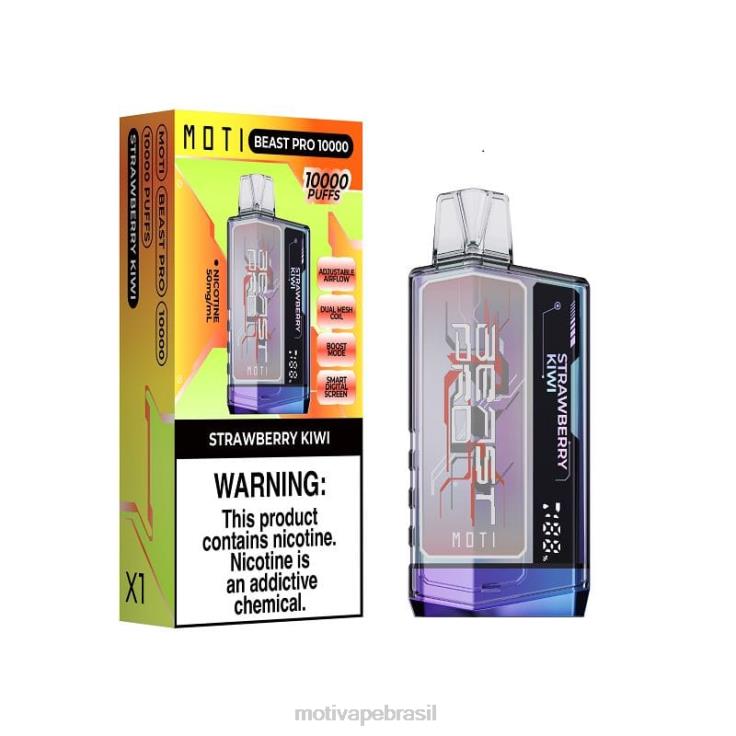 MOTI Vape Brasil 2Z02651 | MOTI Beast Pro vape descartável (5%, 10.000 baforadas) kiwi morango