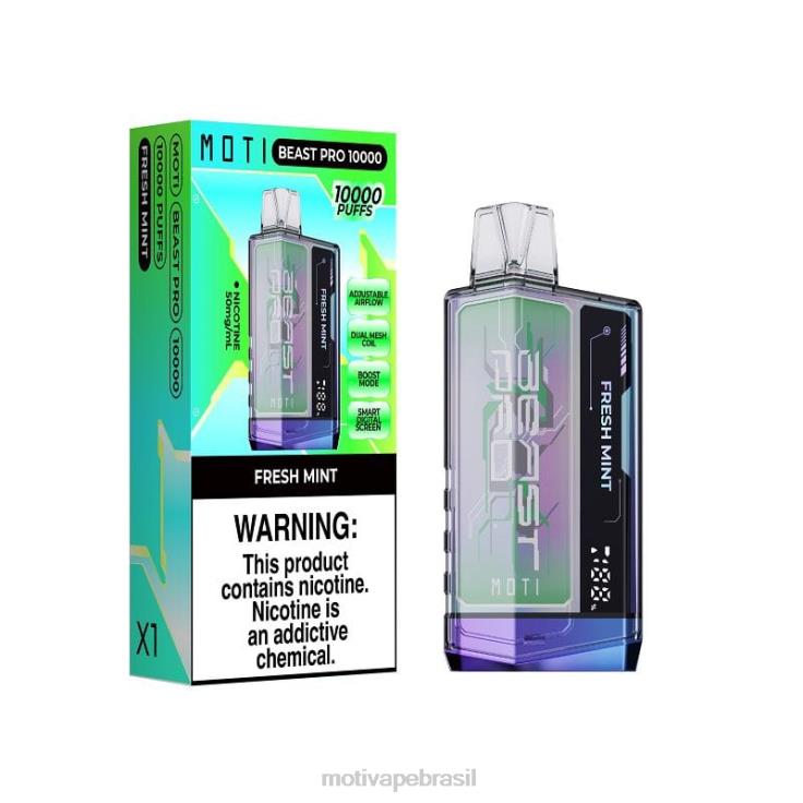 MOTI Vape Price 2Z02644 | MOTI Beast Pro vape descartável (5%, 10.000 baforadas) menta fresca