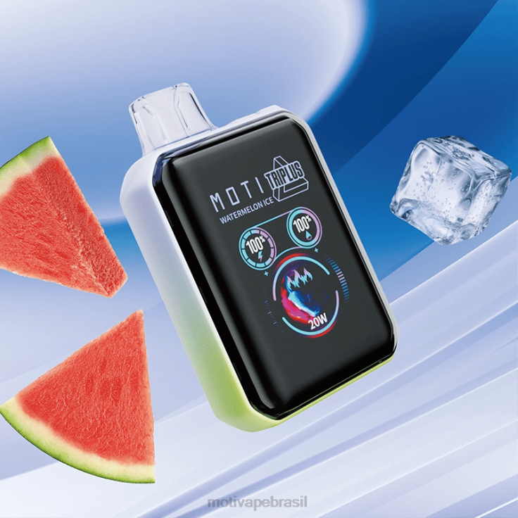 MOTI Vape Pods Brasil 2Z0265 | MOTI Triplus Vaporizador descartável de 20k (5%, 20.000 baforadas) hortelã de miami