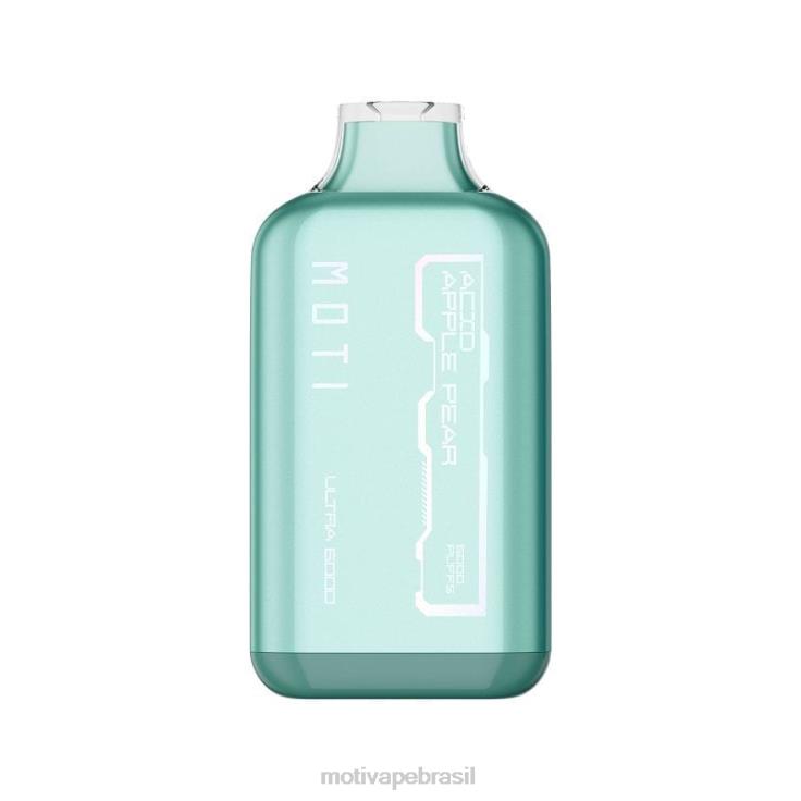 MOTI Vape Brasília 2Z02632 | MOTI Ultra vaporizador descartável (5%, 6.000 baforadas) pêra maçã verde