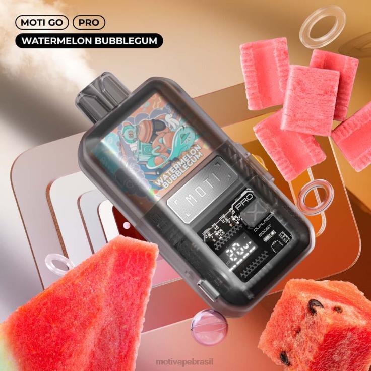 MOTI Brasil 2Z02623 | MOTI Go Pro vape descartável (5%, 12.000 baforadas) chiclete de melancia