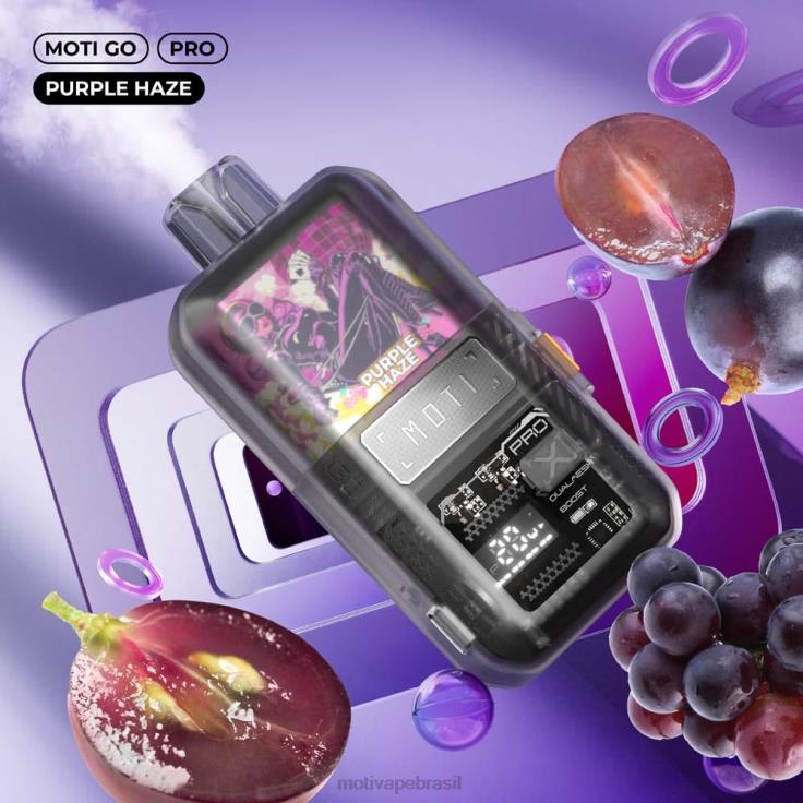MOTI Vape Amazon 2Z02619 | MOTI Go Pro vape descartável (5%, 12.000 baforadas) névoa roxa